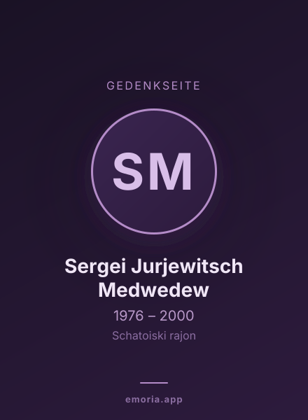 Gedenkportrait von Sergei Jurjewitsch Medwedew