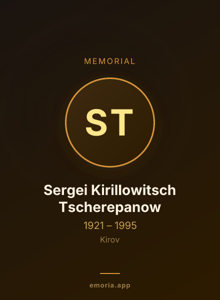 Memorial portrait of Sergei Kirillowitsch Tscherepanow