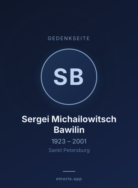 Gedenkportrait von Sergei Michailowitsch Bawilin