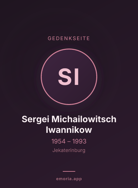Gedenkportrait von Sergei Michailowitsch Iwannikow