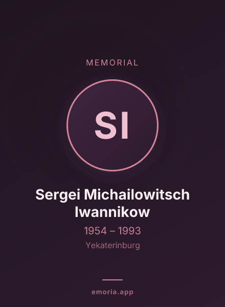 Memorial portrait of Sergei Michailowitsch Iwannikow