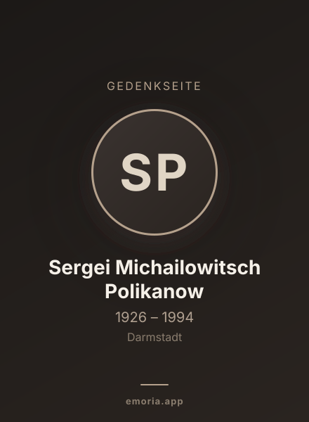 Gedenkportrait von Sergei Michailowitsch Polikanow