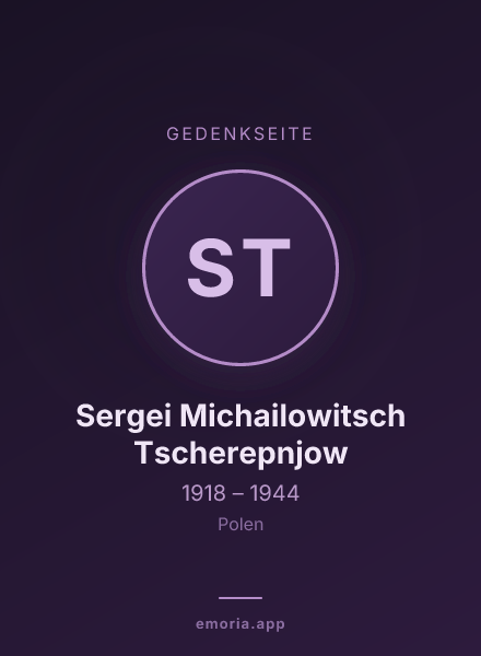 Gedenkportrait von Sergei Michailowitsch Tscherepnjow