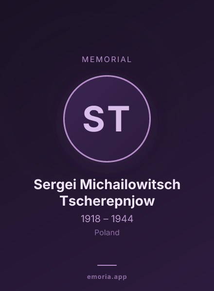 Memorial portrait of Sergei Michailowitsch Tscherepnjow