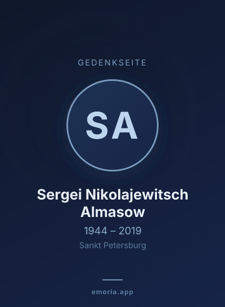 Gedenkportrait von Sergei Nikolajewitsch Almasow