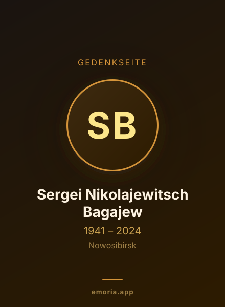 Gedenkportrait von Sergei Nikolajewitsch Bagajew