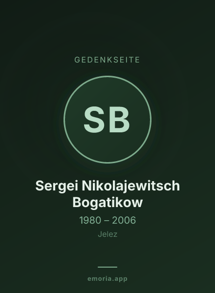 Gedenkportrait von Sergei Nikolajewitsch Bogatikow