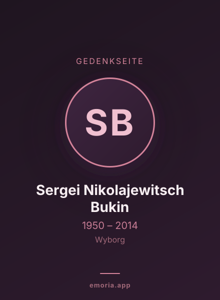 Gedenkportrait von Sergei Nikolajewitsch Bukin