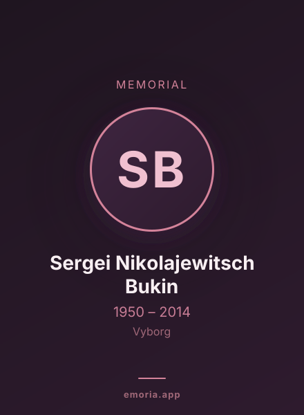 Memorial portrait of Sergei Nikolajewitsch Bukin
