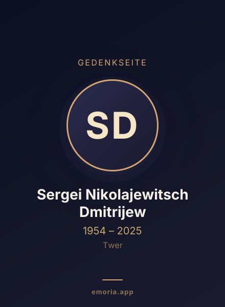 Gedenkportrait von Sergei Nikolajewitsch Dmitrijew