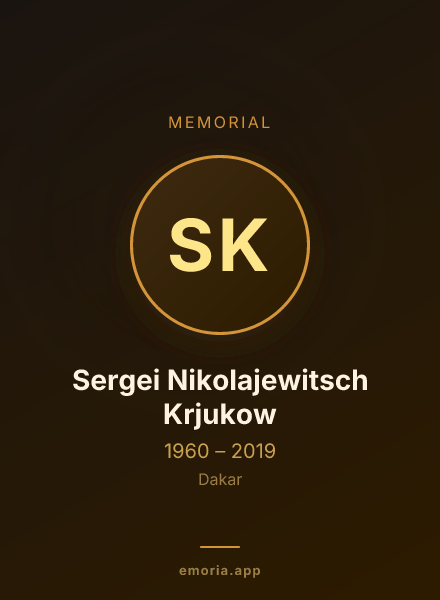 Memorial portrait of Sergei Nikolajewitsch Krjukow