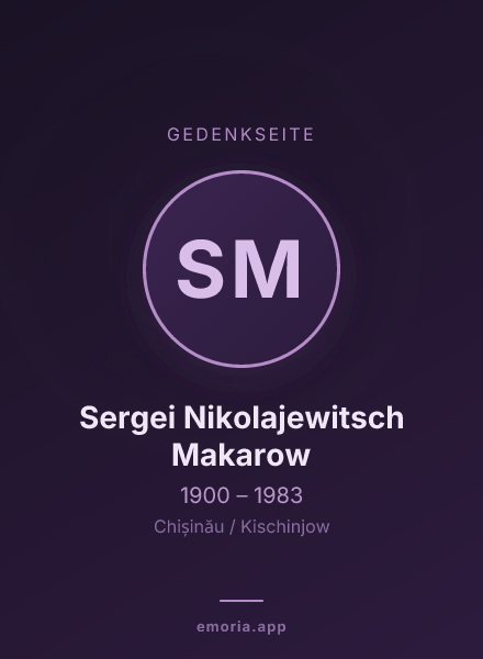 Gedenkportrait von Sergei Nikolajewitsch Makarow