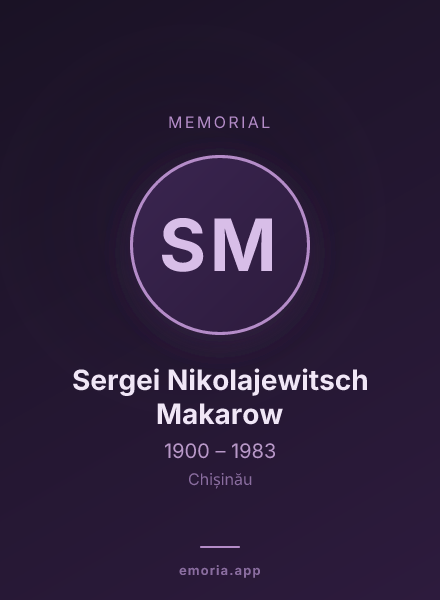 Memorial portrait of Sergei Nikolajewitsch Makarow