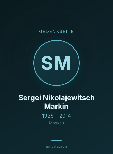Gedenkportrait von Sergei Nikolajewitsch Markin