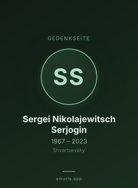 Gedenkportrait von Sergei Nikolajewitsch Serjogin