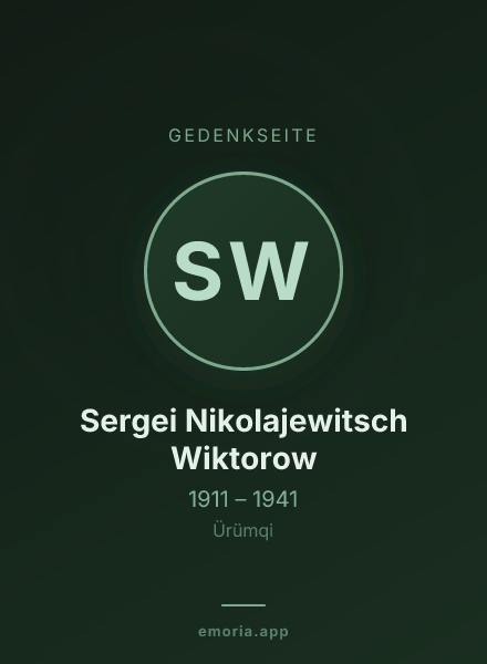 Gedenkportrait von Sergei Nikolajewitsch Wiktorow
