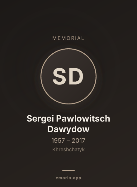 Memorial portrait of Sergei Pawlowitsch Dawydow