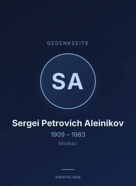 Gedenkportrait von Sergei Petrovich Aleinikov