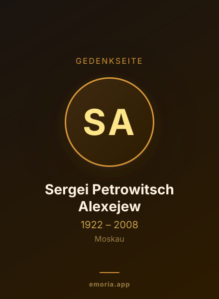 Gedenkportrait von Sergei Petrowitsch Alexejew