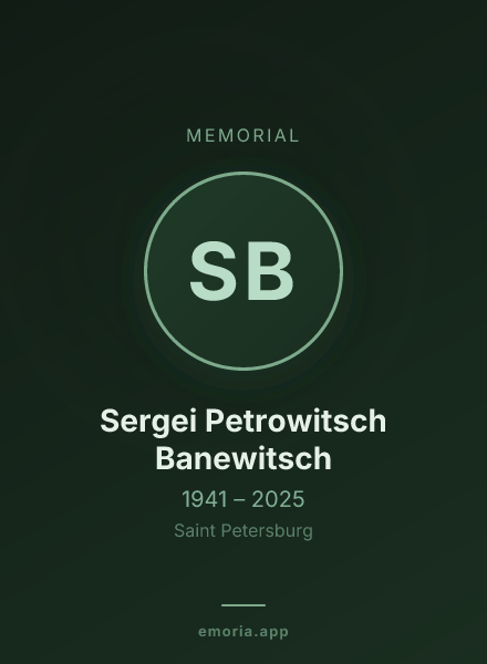 Memorial portrait of Sergei Petrowitsch Banewitsch