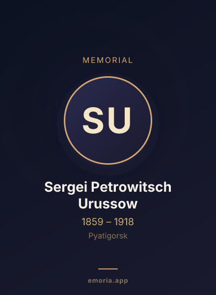 Memorial portrait of Sergei Petrowitsch Urussow