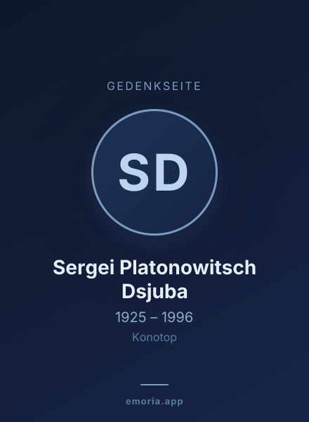 Gedenkportrait von Sergei Platonowitsch Dsjuba