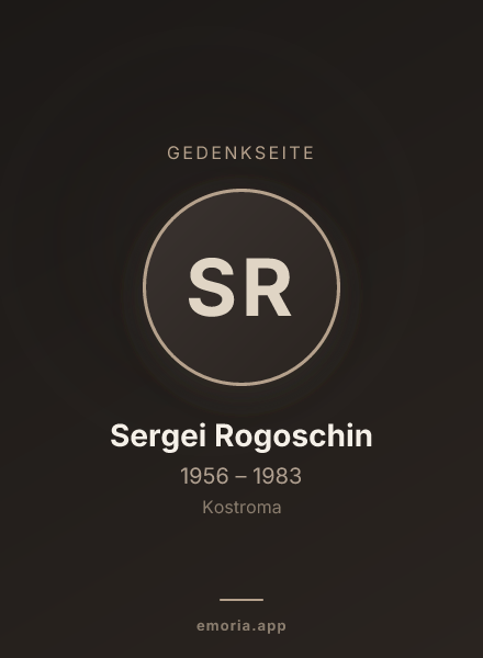 Gedenkportrait von Sergei Rogoschin