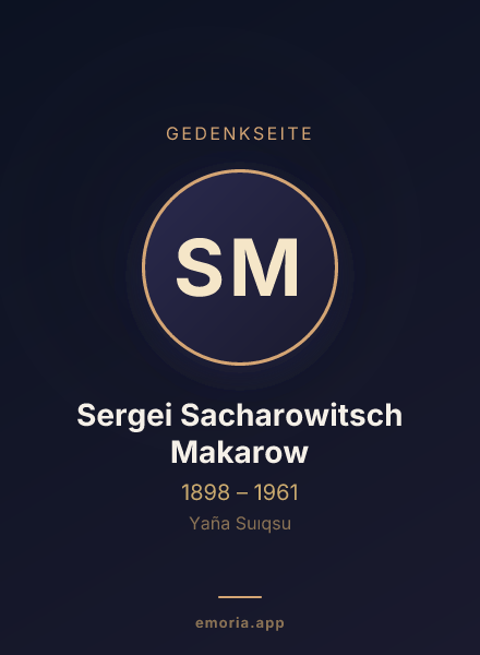Gedenkportrait von Sergei Sacharowitsch Makarow