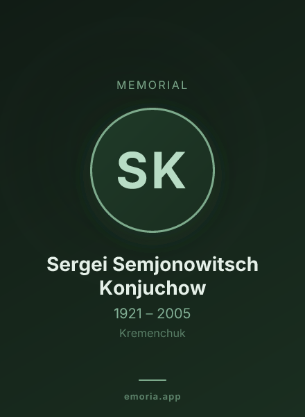 Memorial portrait of Sergei Semjonowitsch Konjuchow