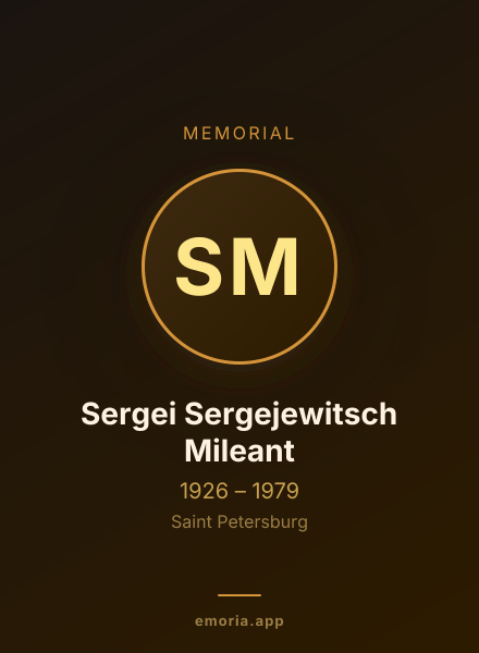 Memorial portrait of Sergei Sergejewitsch Mileant