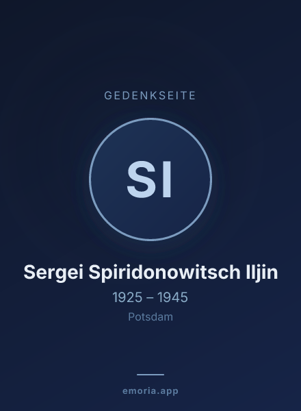 Gedenkportrait von Sergei Spiridonowitsch Iljin