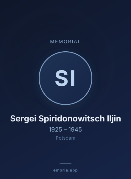 Memorial portrait of Sergei Spiridonowitsch Iljin