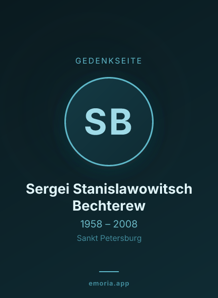 Gedenkportrait von Sergei Stanislawowitsch Bechterew