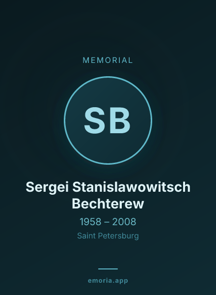 Memorial portrait of Sergei Stanislawowitsch Bechterew