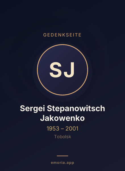 Gedenkportrait von Sergei Stepanowitsch Jakowenko