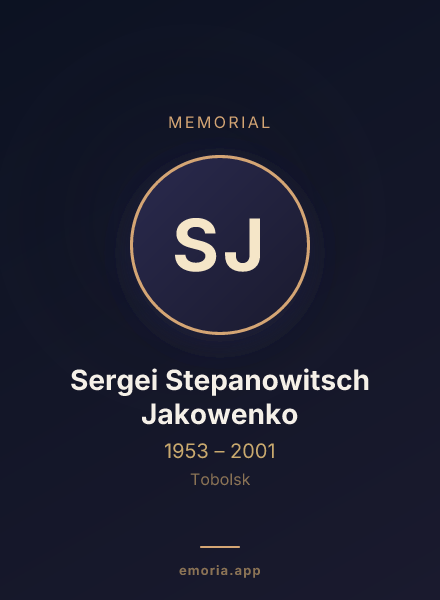 Memorial portrait of Sergei Stepanowitsch Jakowenko