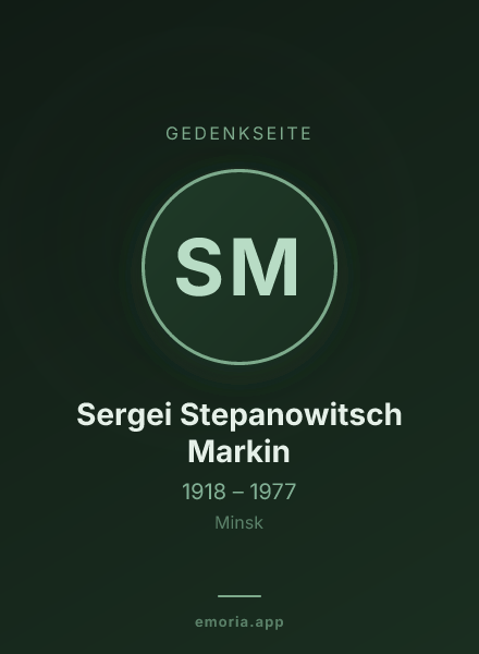 Gedenkportrait von Sergei Stepanowitsch Markin