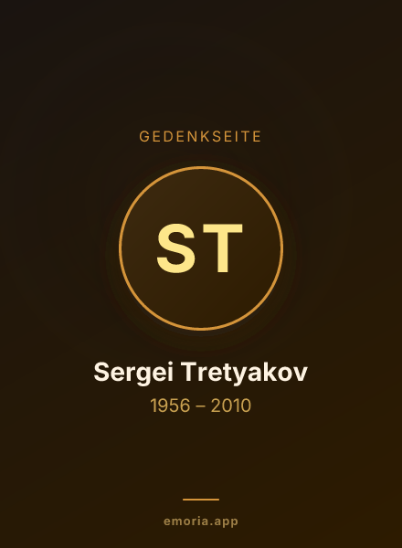 Gedenkportrait von Sergei Tretyakov