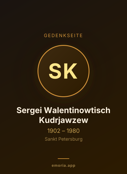 Gedenkportrait von Sergei Walentinowtisch Kudrjawzew