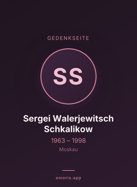 Gedenkportrait von Sergei Walerjewitsch Schkalikow