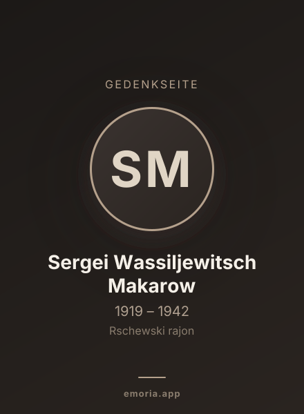 Gedenkportrait von Sergei Wassiljewitsch Makarow