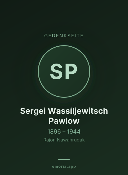 Gedenkportrait von Sergei Wassiljewitsch Pawlow