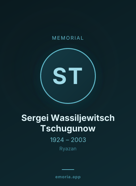 Memorial portrait of Sergei Wassiljewitsch Tschugunow
