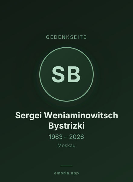 Gedenkportrait von Sergei Weniaminowitsch Bystrizki