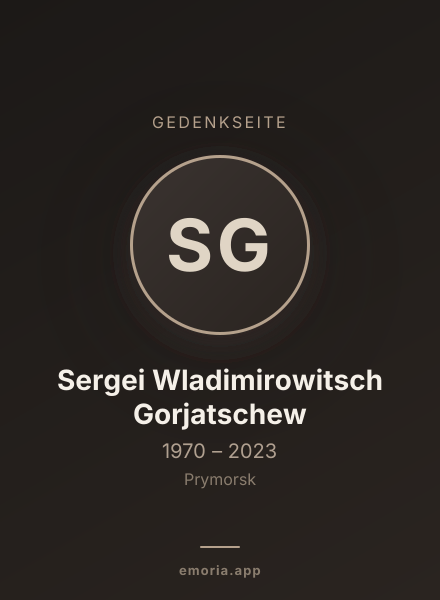 Gedenkportrait von Sergei Wladimirowitsch Gorjatschew