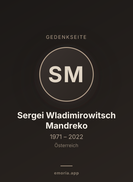 Gedenkportrait von Sergei Wladimirowitsch Mandreko