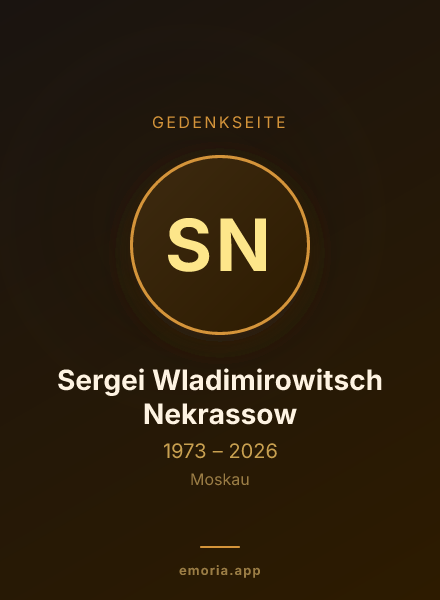 Gedenkportrait von Sergei Wladimirowitsch Nekrassow