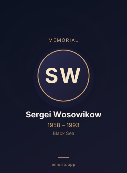 Memorial portrait of Sergei Wosowikow