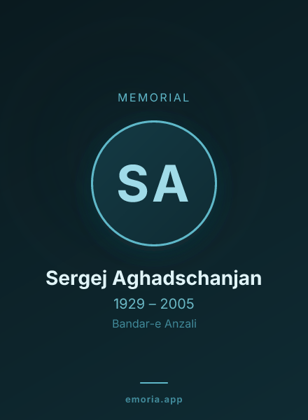 Memorial portrait of Sergej Aghadschanjan