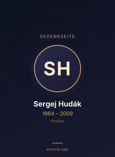 Gedenkportrait von Sergej Hudák